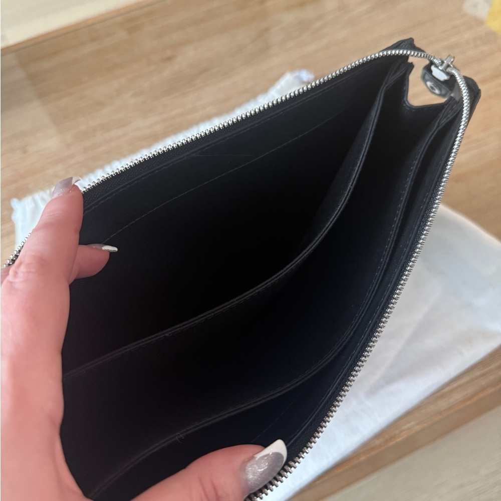 MCM Embossed Black Leather clutch - Picture 3 of 4
